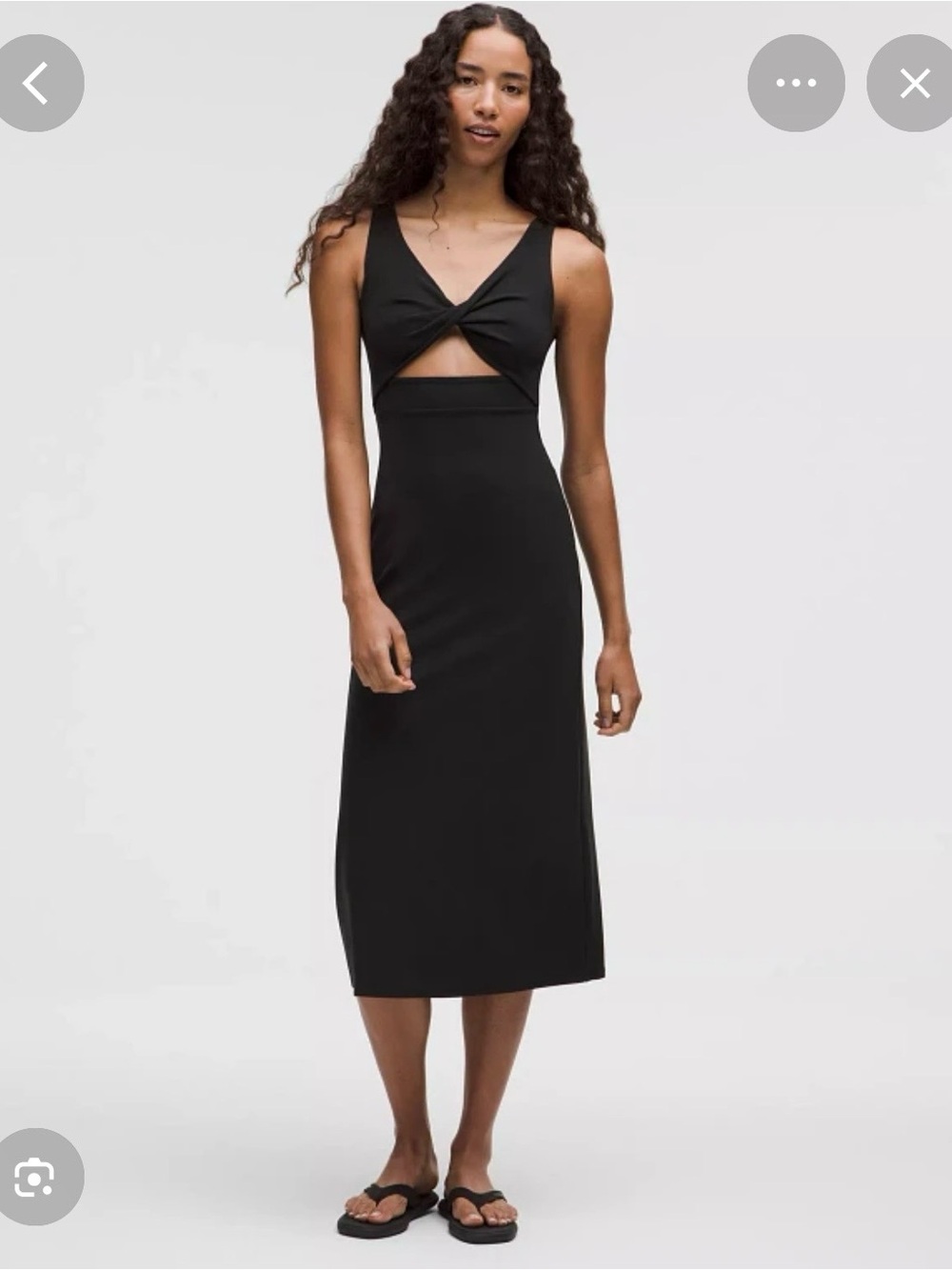 LULULEMON Nulu Twist Front Midi Dress XS [LIKE NEW!]